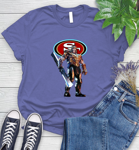 NFL Thanos Gauntlet Avengers Endgame Football San Francisco 49ers Women's T-Shirt 11