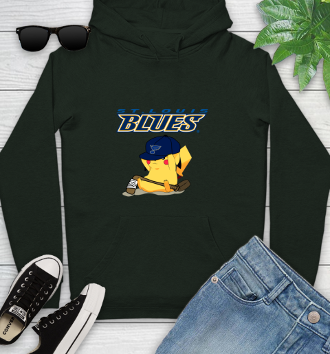 NHL Pikachu Hockey Sports St.Louis Blues Youth Hoodie 13
