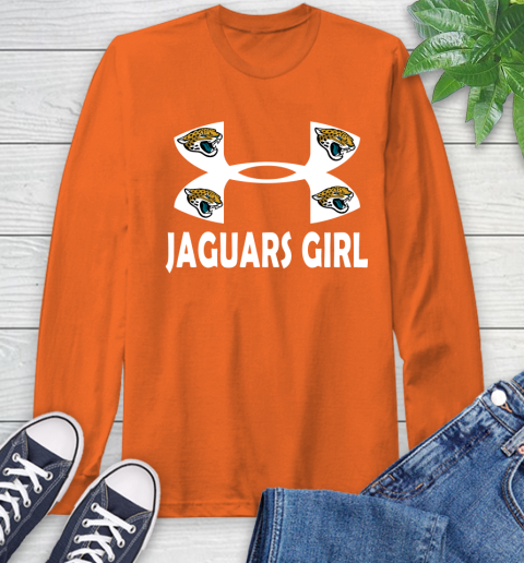 NFL Jacksonville Jaguars Girl Under Armour Football Sports Long Sleeve T-Shirt 4