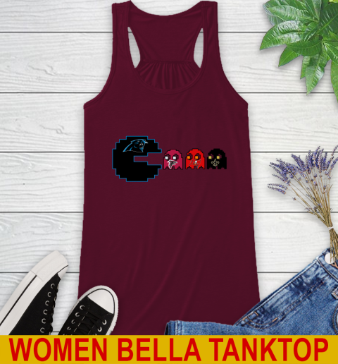 Carolina Panthers NFL Football Pac Man Champion Racerback Tank 3