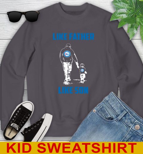 Philadelphia 76ers NBA Basketball Like Father Like Son Sports Youth Sweatshirt 5