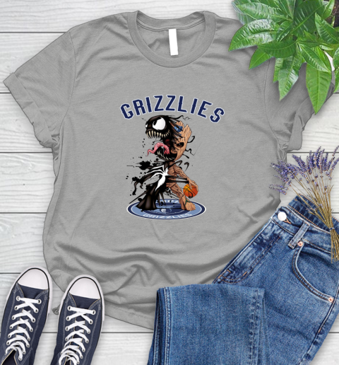 NBA Memphis Grizzlies Basketball Venom Groot Guardians Of The Galaxy Women's T-Shirt 10