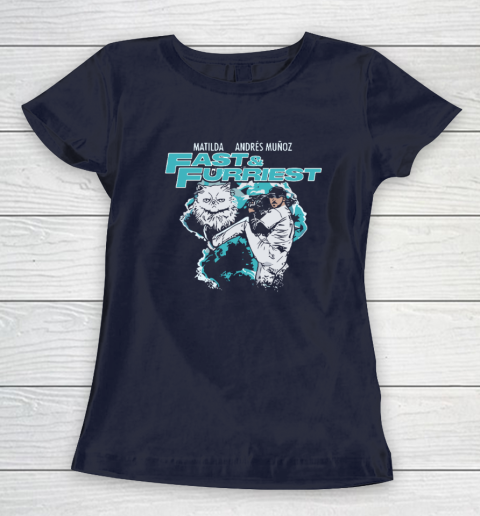 Matilda & Andres Muñoz Fast & Furriest Mariners Women's T-Shirt 2