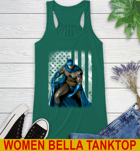 Carolina Panthers NFL Football Batman DC American Flag Shirt Racerback Tank Tee For Sports
