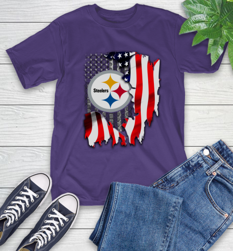 Pittsburgh Steelers NFL Football American Flag T-Shirt - Image 6