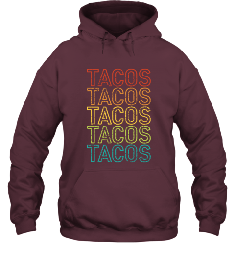 w35y vintage mexicantacos hoodie 23 front maroon