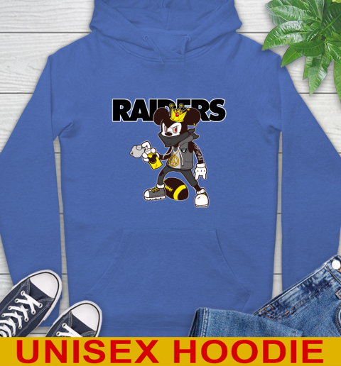Oakland Raiders NFL Football Mickey Peace Sign Sports Hoodie 9