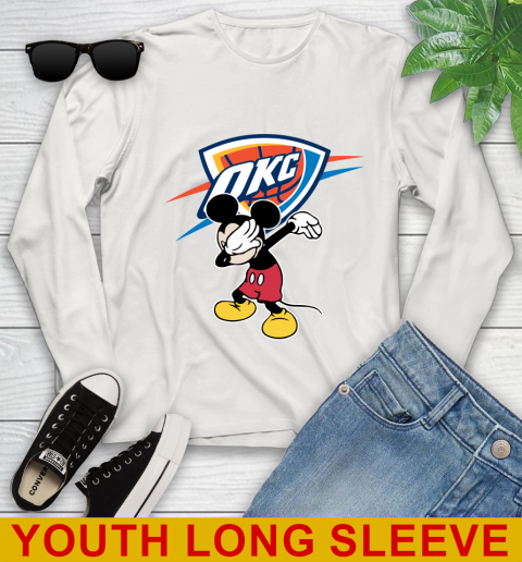 Oklahoma City Thunder NBA Basketball Dabbing Mickey Disney Sports Youth Long Sleeve 13 Oklahoma City Thunder NBA Basketball Dabbing Mickey Disney Sports Youth Long Sleeve - Image 13