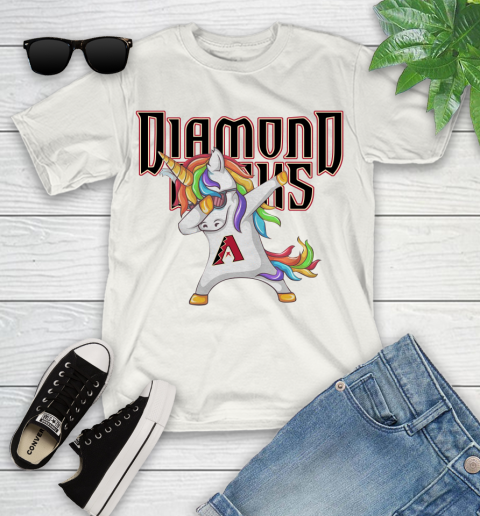 Arizona Diamondbacks MLB Baseball Funny Unicorn Dabbing Sports Youth T-Shirt