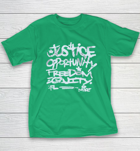 Justice Opportunity Equity Freedom Youth T-Shirt 4
