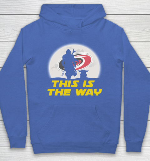 Carolina Hurricanes NHL Ice Hockey Star Wars Yoda And Mandalorian This Is The Way Hoodie 6