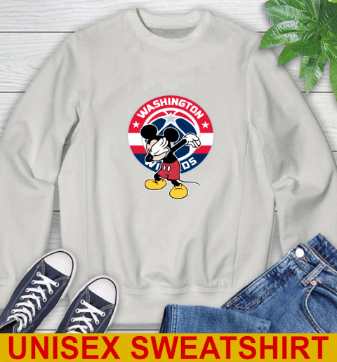 Washington Wizards NBA Basketball Dabbing Mickey Disney Sports Sweatshirt 12