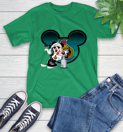 NHL Ottawa Senators Stanley Cup Mickey Mouse Disney Hockey T Shirt T-Shirt 7