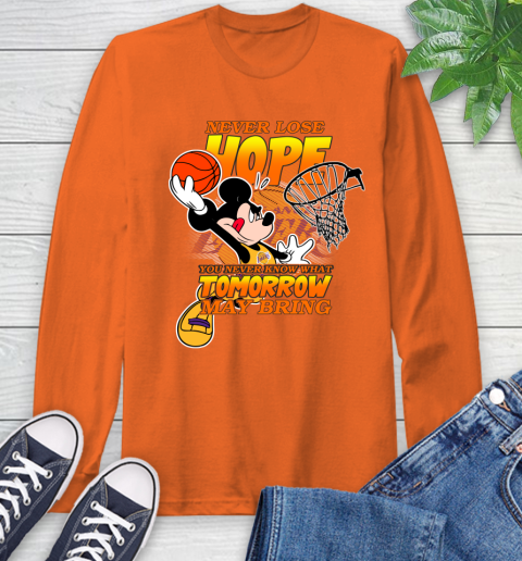 Los Angeles Lakers NBA Basketball Mickey Disney Never Lose Hope Long Sleeve T-Shirt 4