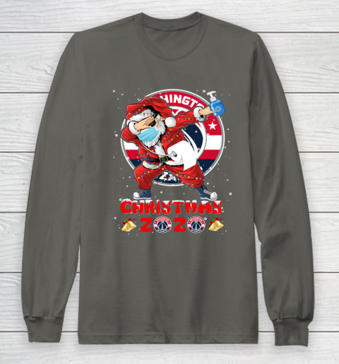 Washington Wizards Funny Santa Claus Dabbing Christmas 2020 NBA Long Sleeve T-Shirt 5