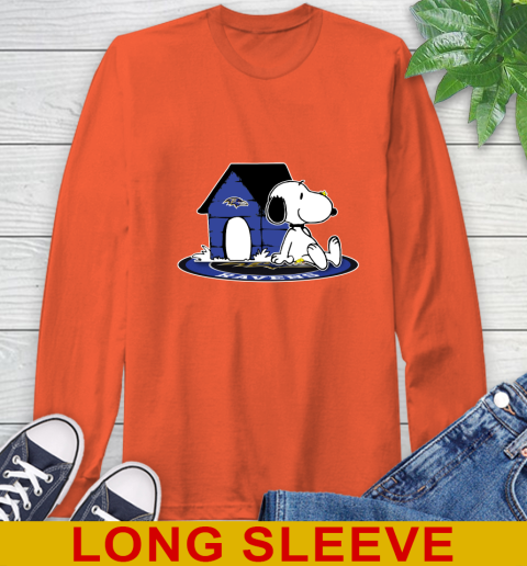 NFL Football Baltimore Ravens Snoopy The Peanuts Movie Shirt Long Sleeve T-Shirt 5