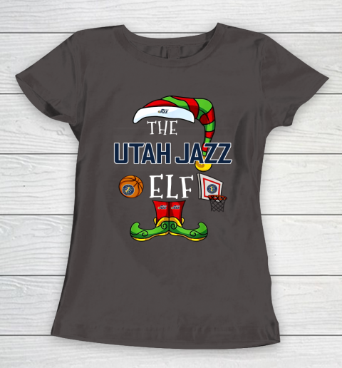 Utah Jazz Christmas ELF Funny NBA Women's T-Shirt 7