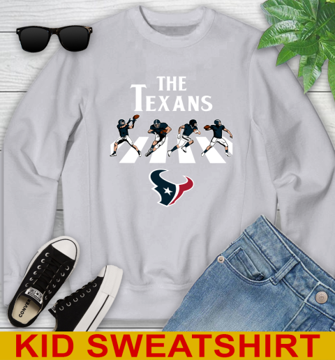 NFL Football Houston Texans The Beatles Rock Band Shirt Youth Sweatshirt 3