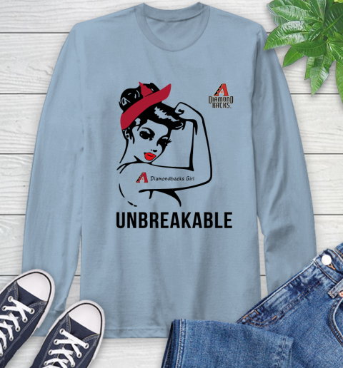 MLB Arizona Diamondbacks Girl Unbreakable Baseball Sports Long Sleeve T-Shirt 6