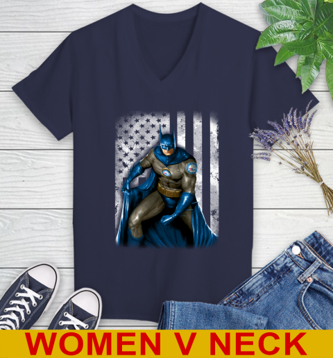 Philadelphia 76ers NBA Basketball Batman DC American Flag Shirt Women's V-Neck T-Shirt 12