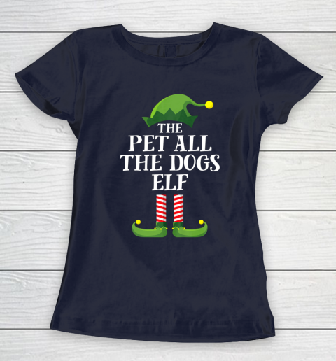 Pet All The Dogs Elf Matching Family Group Christmas Pajama Women's T-Shirt 2