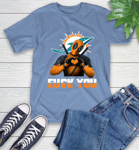 NHL Miami Dolphins Deadpool Love You Fuck You Football Sports T-Shirt 12
