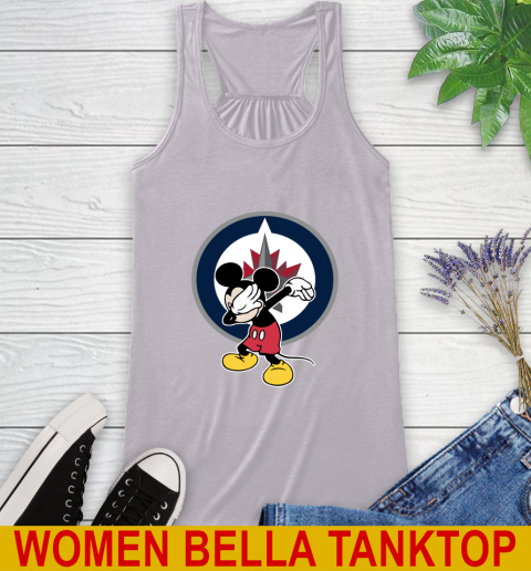 Winnipeg Jets NHL Hockey Dabbing Mickey Disney Sports Racerback Tank 5