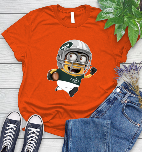 NFL New York Jets Minions Disney Football Sports Women's T-Shirt 4