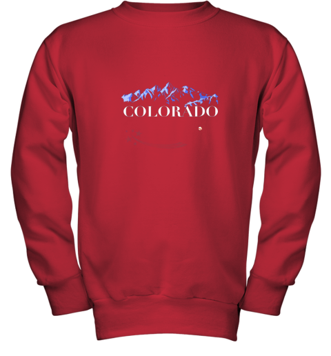 z7kt colorado rocky mountain shirt baseball player design youth sweatshirt 47 front red