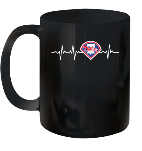 Philadelphia Phillies MLB Baseball Heart Beat Shirt Ceramic Mug 11oz