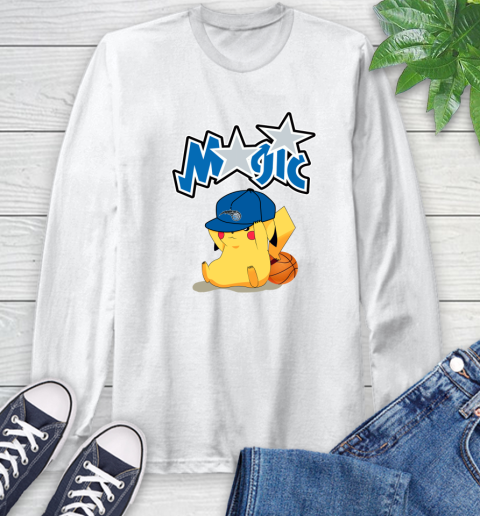 NBA Pikachu Basketball Sports Orlando Magic Long Sleeve T-Shirt