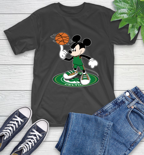 NBA Basketball Boston Celtics Cheerful Mickey Disney Shirt T-Shirt