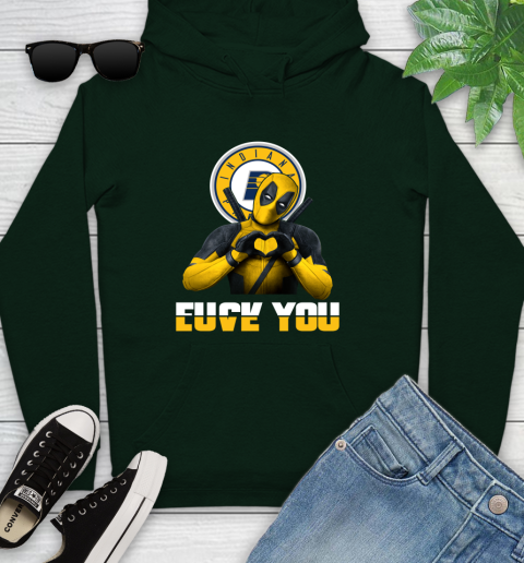 NBA Indiana Pacers Deadpool Love You Fuck You Basketball Sports Youth Hoodie 14