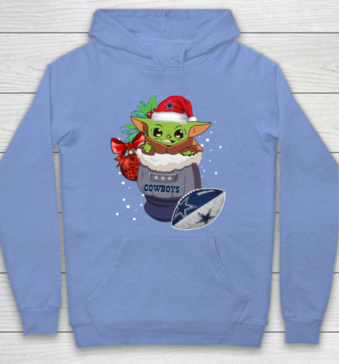 Dallas Cowboys Christmas Baby Yoda Star Wars Funny Happy NFL Hoodie 11