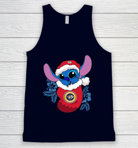 Nashville Predators Christmas Stitch In The Sock Funny Disney NHL Tank Top 3