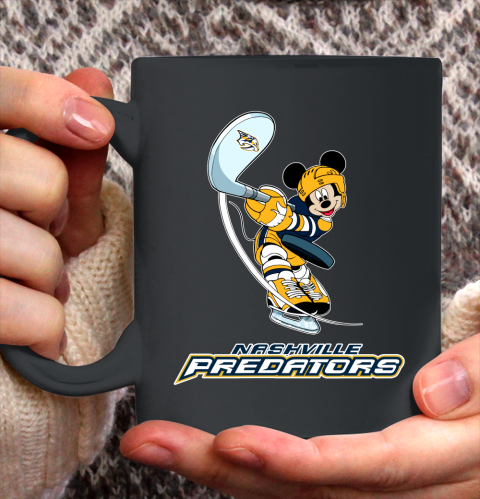 NHL Hockey Nashville Predators Cheerful Mickey Mouse Shirt Ceramic Mug 15oz