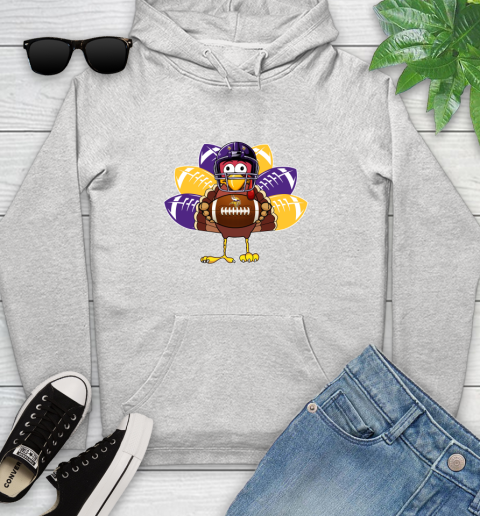 Minnesota Vikings Turkey Thanksgiving Day Youth Hoodie