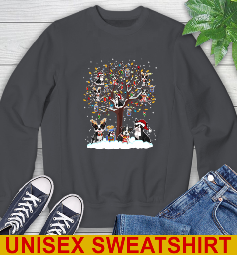 Boston terrier dog pet lover light christmas tree shirt 31