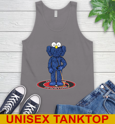 NHL Hockey Ottawa Senators Kaws Bff Blue Figure Shirt Tank Top 7
