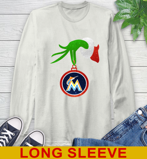 Miami Marlins Grinch Merry Christmas MLB Baseball Long Sleeve T-Shirt 12