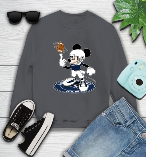 NFL Football Los Angeles Rams Cheerful Mickey Disney Shirt Sweatshirt 6