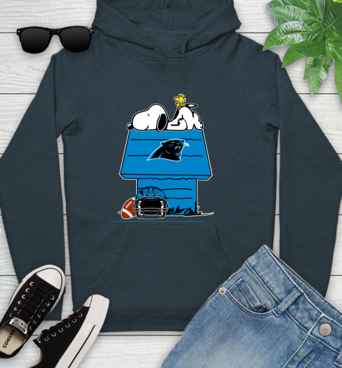 Carolina Panthers NFL Football Snoopy Woodstock The Peanuts Movie Youth Hoodie 8