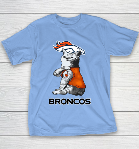 NFL Football My Cat Loves Denver Broncos Youth T-Shirt 8