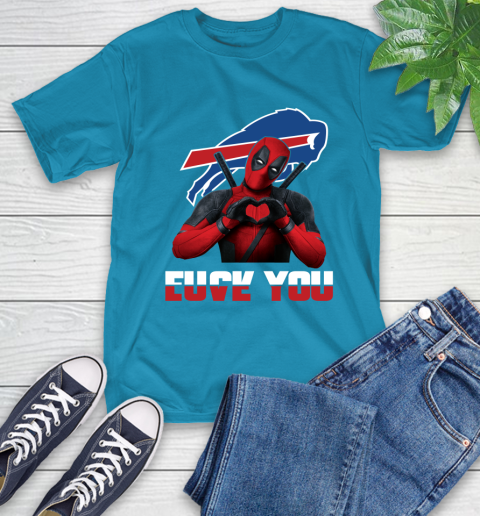 NHL Buffalo Bills Deadpool Love You Fuck You Football Sports T-Shirt 9