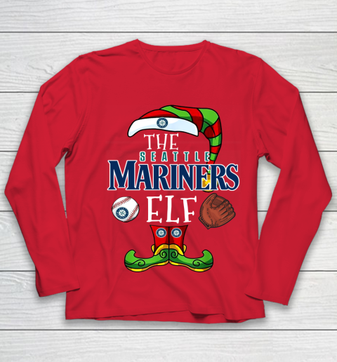 Seattle Mariners Christmas ELF Funny MLB Youth Long Sleeve 8