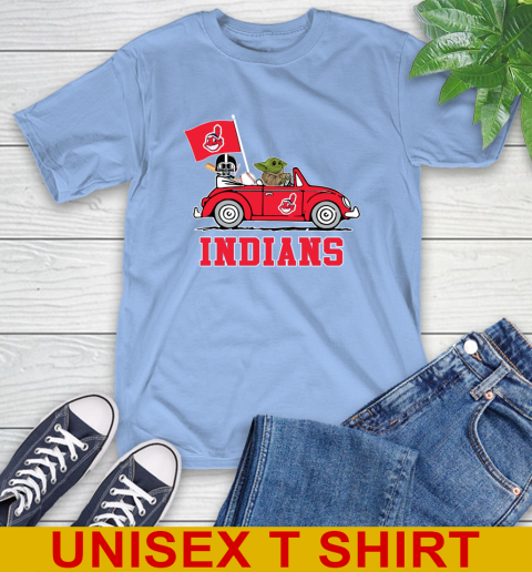 MLB Baseball Cleveland Indians Darth Vader Baby Yoda Driving Star Wars Shirt T-Shirt 11