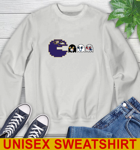 Baltimore Ravens NFL Football Pac Man Champion Sweatshirt 5