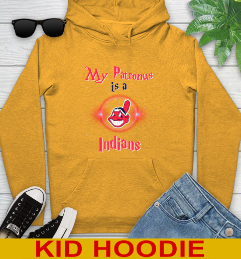 MLB Baseball Harry Potter My Patronus Is A Cleveland Indians Youth Hoodie 2
