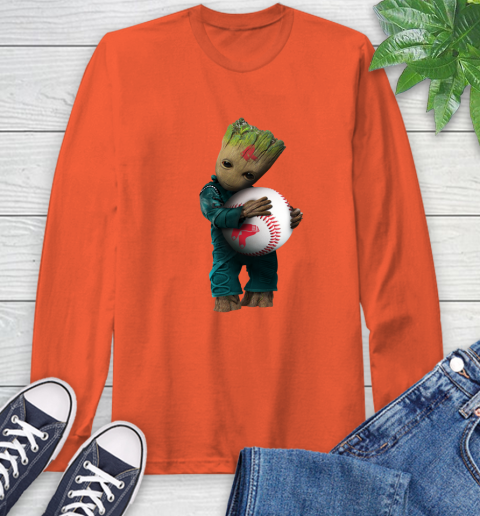MLB Groot Guardians Of The Galaxy Baseball Sports Boston Red Sox Long Sleeve T-Shirt 5