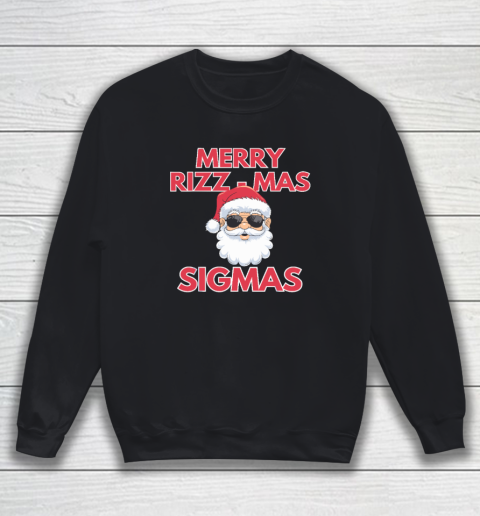 Merry Rizz Mas Sigmas Gen Alpha Middle School Christmas Sweatshirt